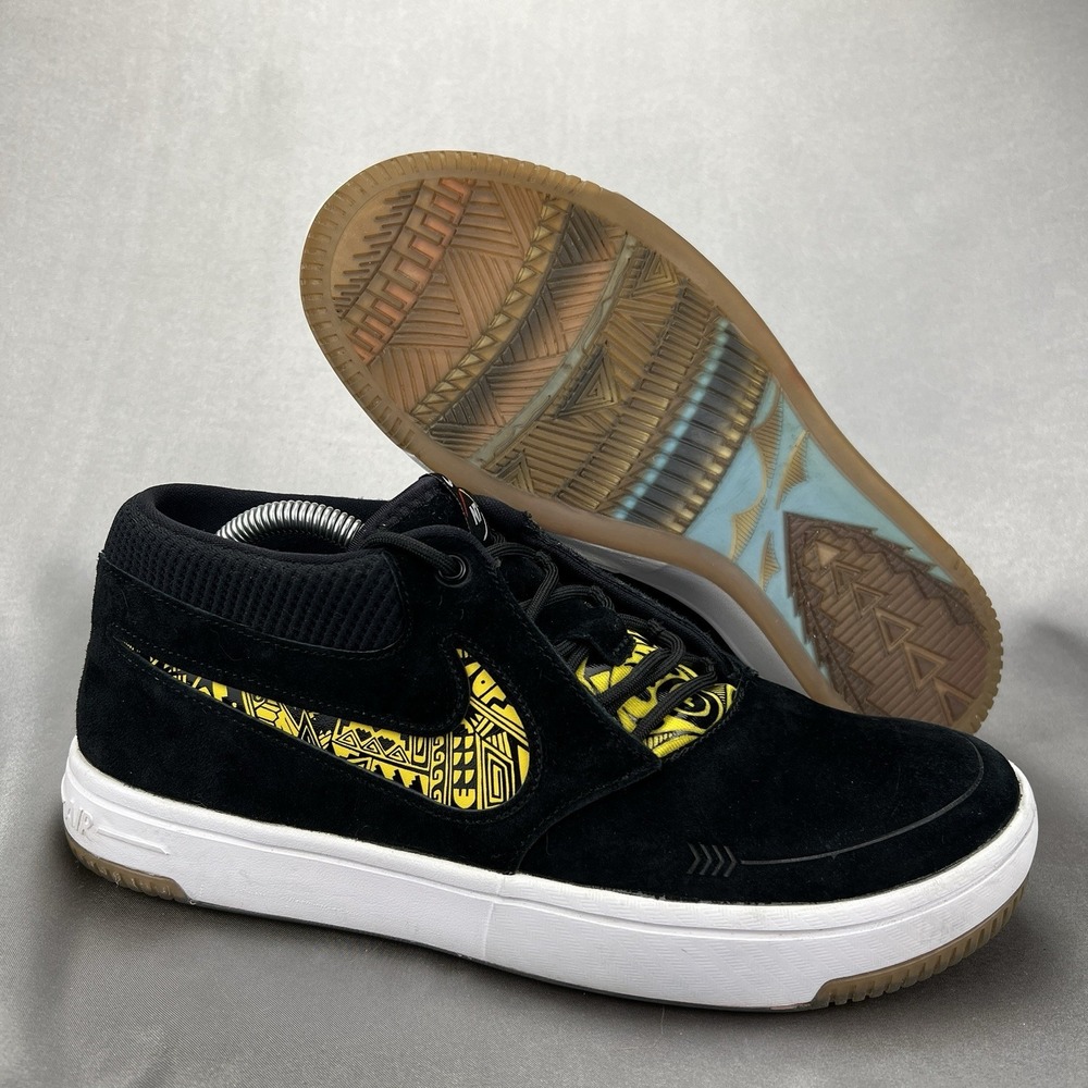 Nike Air Zoom Down Rock Casual Shoes Mens 9 Black Yellow Sneakers CI9922-001